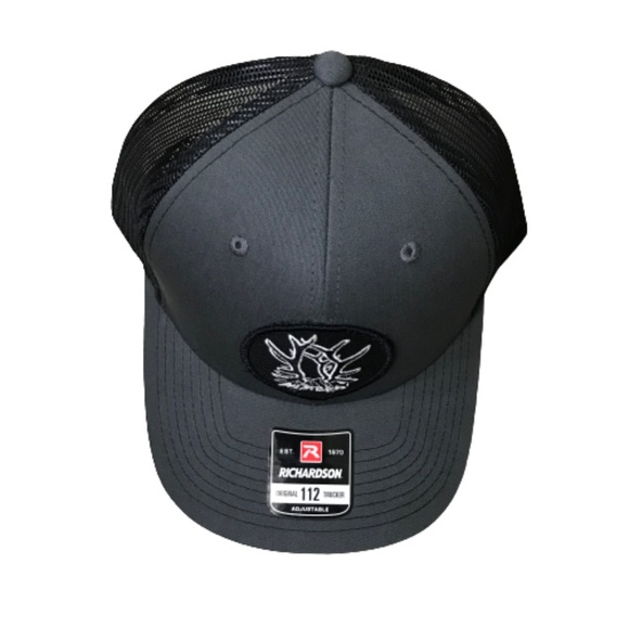Richardson Trucker Hat Mesh SnapBack Antler Elk Skull DAMBRO 112 Adjustable Cap - Picture 3 of 4